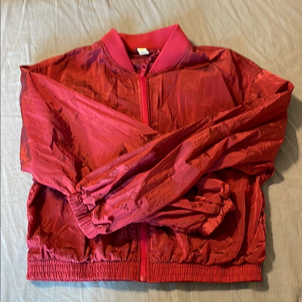 Chic Pink Zip-Up Bomber Style Jacket